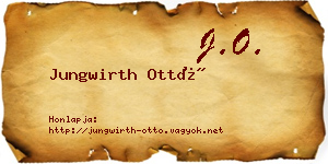Jungwirth Ottó névjegykártya